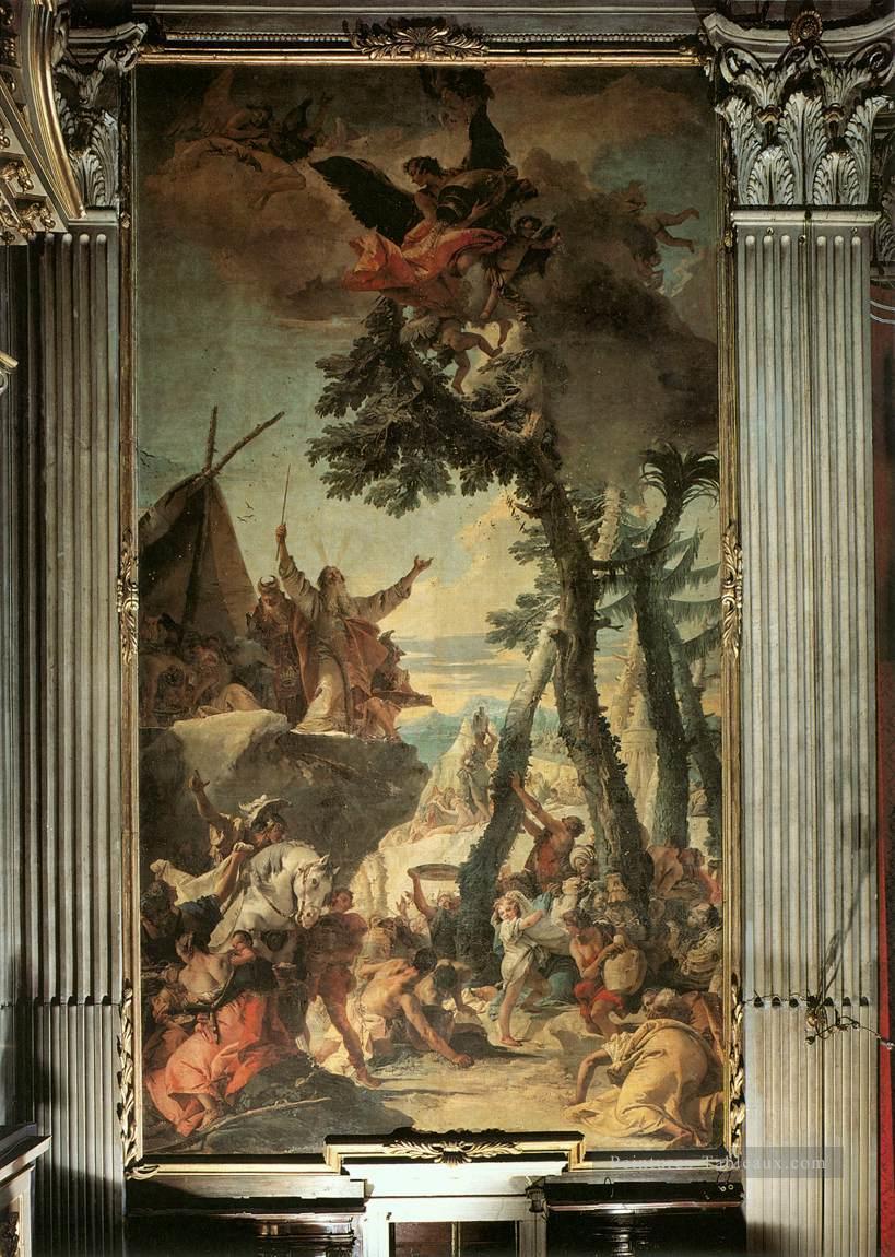 Le rassemblement de Manna Giovanni Battista Tiepolo Peintures à l'huile